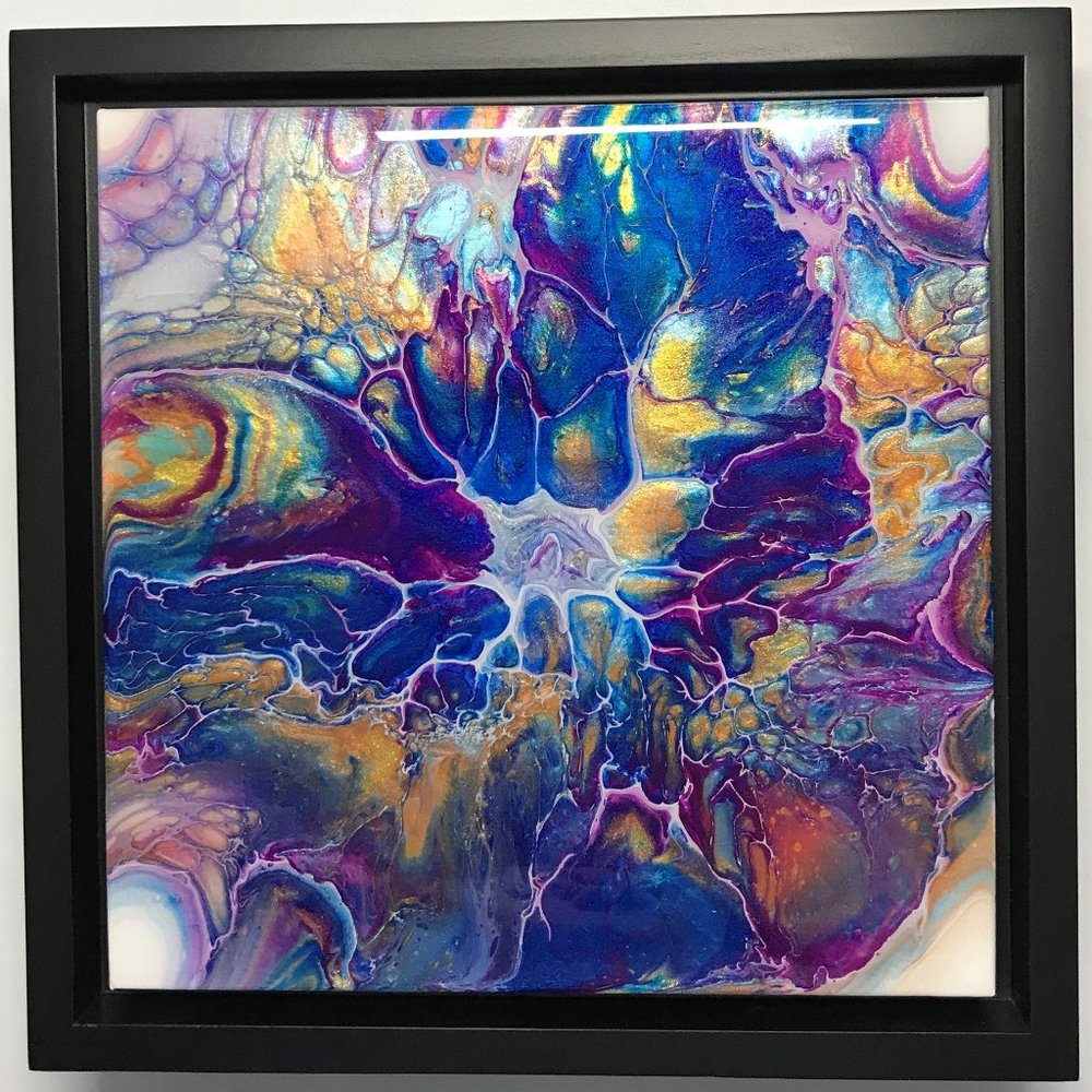 NWOT Float Framed Wall Art, Abstract Wall Decor